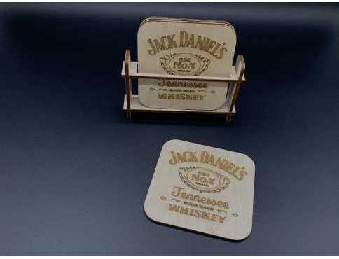 Комплект підставок під гаряче. Jack daniel's. 10х10см