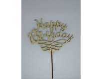 Топер Happy Binthday. 25*19см. 5шт/уп.