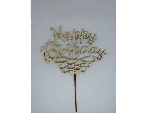 Топер Happy Binthday. 25*19см. 5шт/уп.