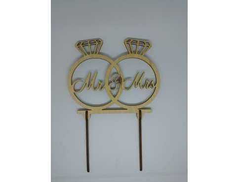Топер Mr End Mrs. 23*16см. 5шт/уп.