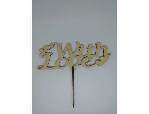 Топер With Love. 18*20см. 5шт/уп.