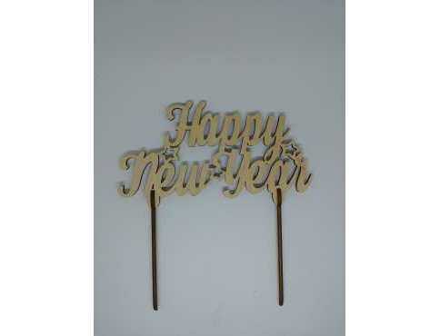 Топер Happy New Year. 23*16см. 5шт/уп.