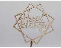 Топер Happy Birthday. 26*16см. 5шт/уп.