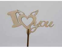Топер I Love You. 15,5 х 13 см. 5шт/уп.