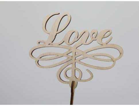 Топер Love. 20,5 х 15 см. 5шт/уп.
