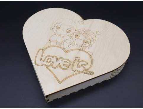 Скринька-заготовка з фанери. Love is... 22х20х3,5см