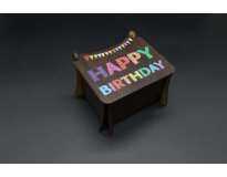 Якісна музична скринька з надійним механізмом та приємною мелодією Happy Birthday 12х10х8см