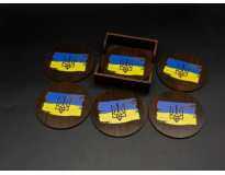 Комплект підставок в коробочці, 6шт., тоновані, 10х11см