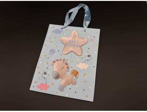 Подарунковий пакет. BABY SHOWER. 18х23х8см