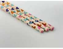 Папір подарунковий. З прінтом сердечка 53х75см. 3шт.