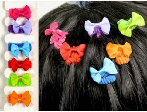 Резинка для волос Бантик однотонный Набор 6 шт